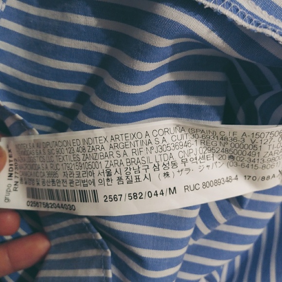 Zara off the shoulder striped top :B0x I: - Picture 6 of 6